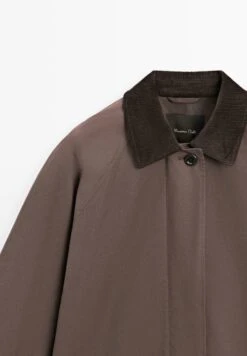 Massimo Dutti LONG WAXED CORDUROY - Classic Coat - Dark Brown -Massimo Dutti Shop b648bde28b7c448c9a313a495b05ab78