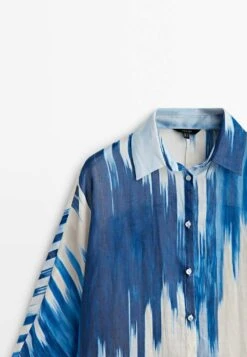 Massimo Dutti MidiWith Ikat Print - Shirt Dress -Massimo Dutti Shop b69f4ff21f0849189040499ff9d6f48c