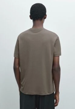 Massimo Dutti SHORT SLEEVE - Basic T-shirt - Brown -Massimo Dutti Shop b6b2426df7e642c9bccfe4d4893b7308