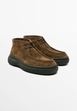 Massimo Dutti MOC TOE SPLIT - Lace-up Ankle Boots - Dark Brown -Massimo Dutti Shop b6b732a6b57c471ea7c0395d00880ebb