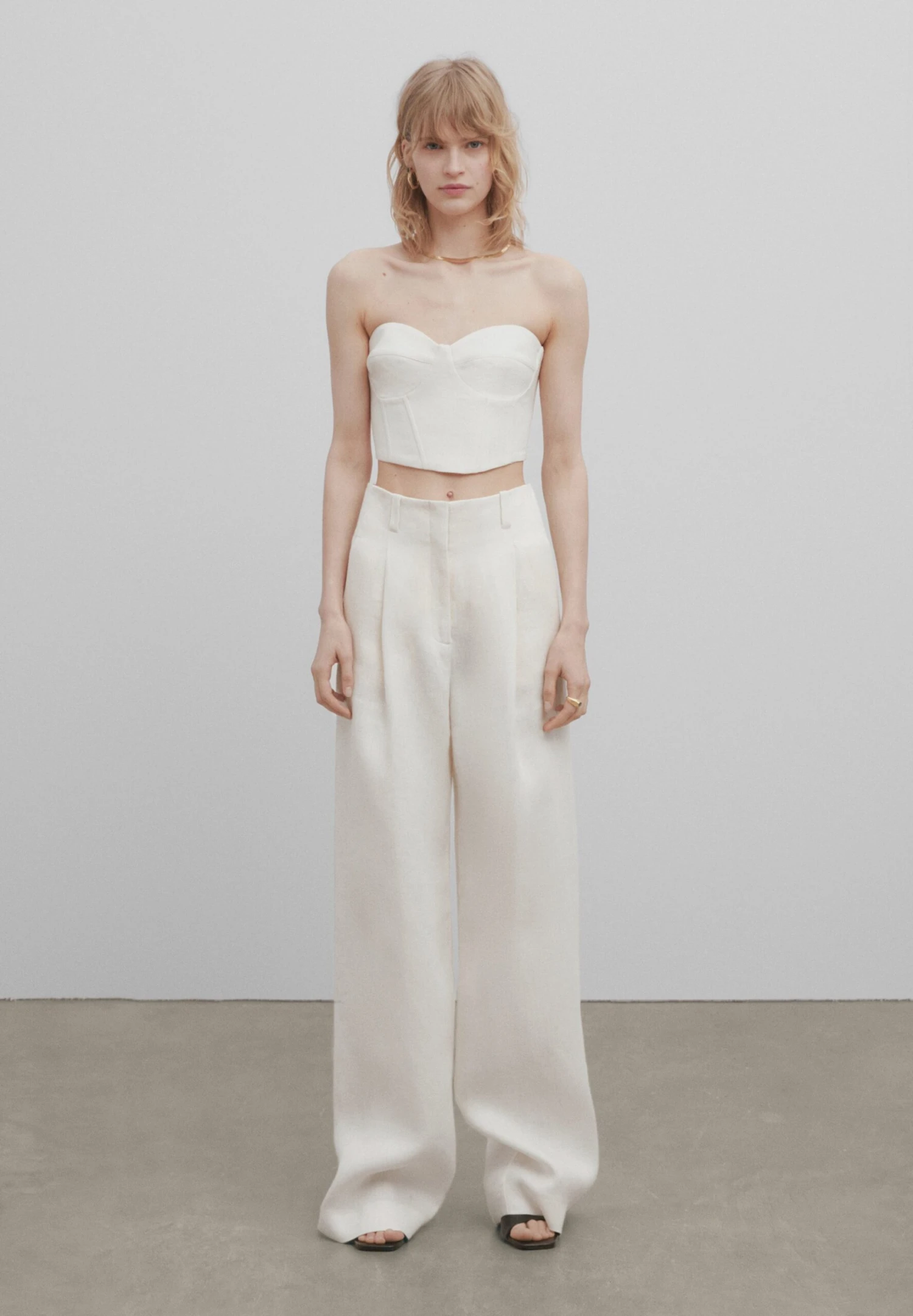 Massimo Dutti Studio Bustier- Top - White 4 Massimo Dutti Studio Bustier- Top - White - Image 2