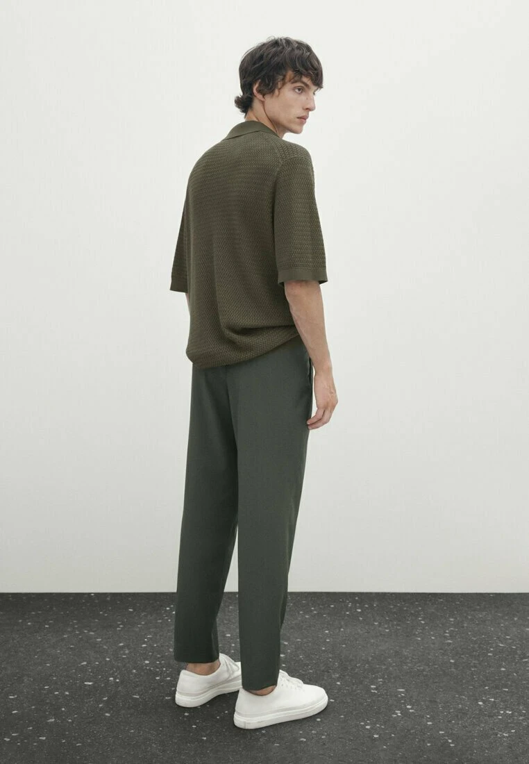 Massimo Dutti Textured Short Sleeve - Polo Shirt - Green 6 Massimo Dutti Textured Short Sleeve - Polo Shirt - Green - Image 4