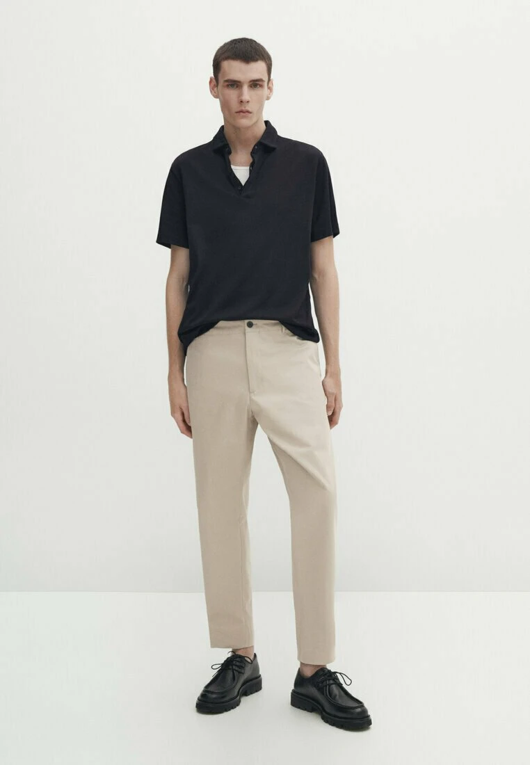 Massimo Dutti Short Sleeve Gassed- Polo Shirt - Dark Blue 4 Massimo Dutti Short Sleeve Gassed- Polo Shirt - Dark Blue - Image 2
