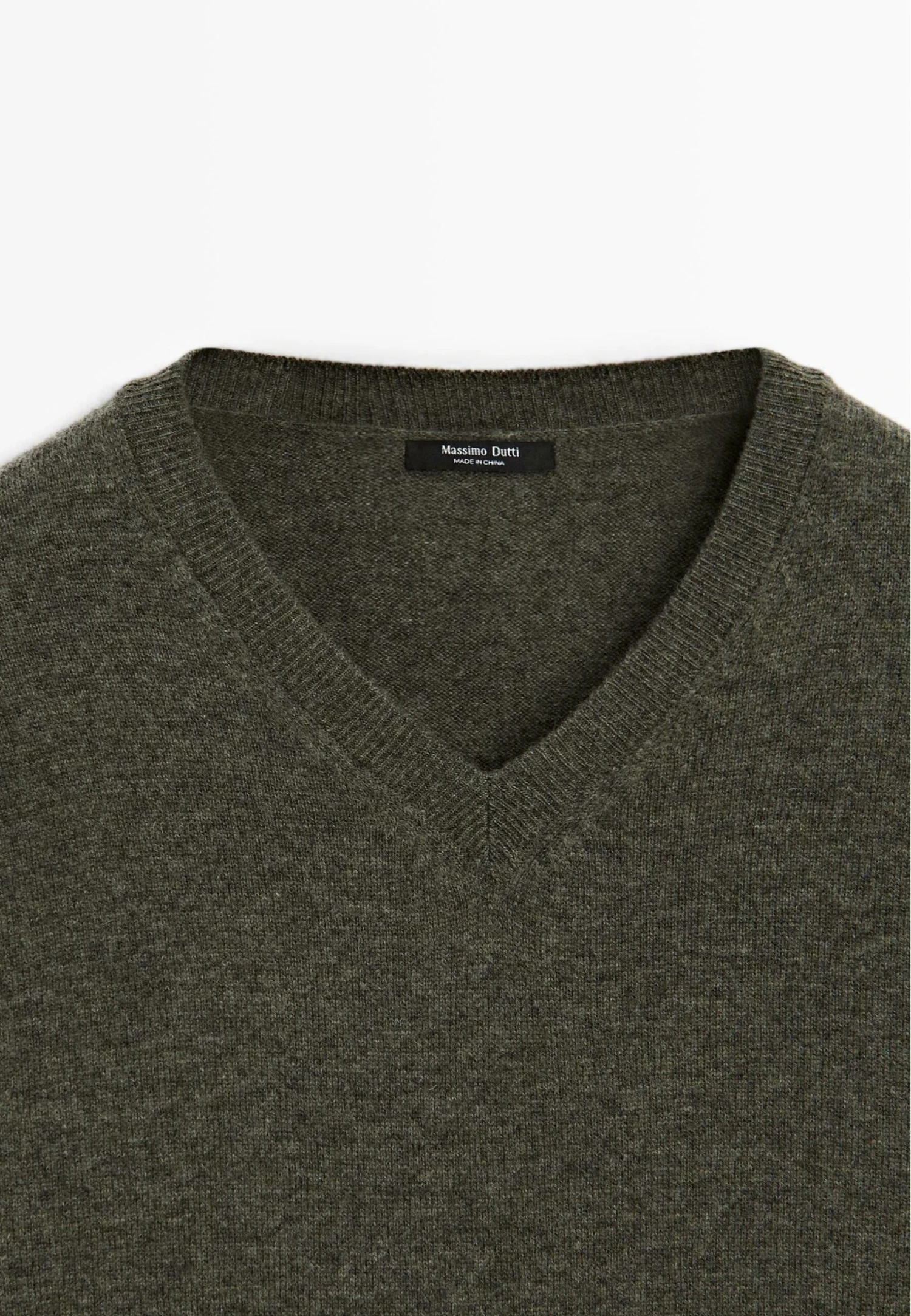 Massimo Dutti V-NECK - Jumper - Green 10 Massimo Dutti V-NECK - Jumper - Green - Image 8