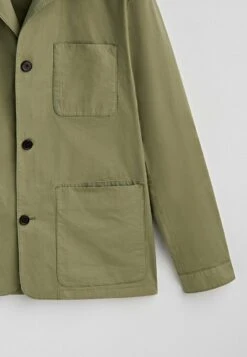 Massimo Dutti Dyed Stretchy - Summer Jacket - Green -Massimo Dutti Shop b73156b9a4044463885676a6ba8087f7