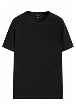 Massimo Dutti Short Sleeve- Basic T-Shirt - Black -Massimo Dutti Shop b7482c80e3df4abd958b39e0acb9b4eb