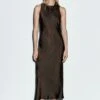 Massimo Dutti LONG HALTER NECK - Day Dress - Mottled Dark Brown 1 Massimo Dutti LONG HALTER NECK - Day Dress - Mottled Dark Brown -Massimo Dutti Shop b751cadb2db346ba9a11367822426145