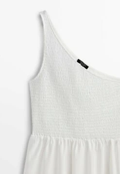 Massimo Dutti Asymmetric Poplin - Day Dress - White -Massimo Dutti Shop b771afe929394418ad426d5a42db8bb9