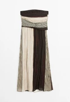 Massimo Dutti STRAPLESS WITH GATHERED DETAIL - Day Dress - Brown -Massimo Dutti Shop b777ffdae28547748267b53f8c79e1be