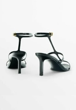 Massimo Dutti Finish Strappy - Sandals - Black -Massimo Dutti Shop b77cf237d942493db7af5e7d5b710a13