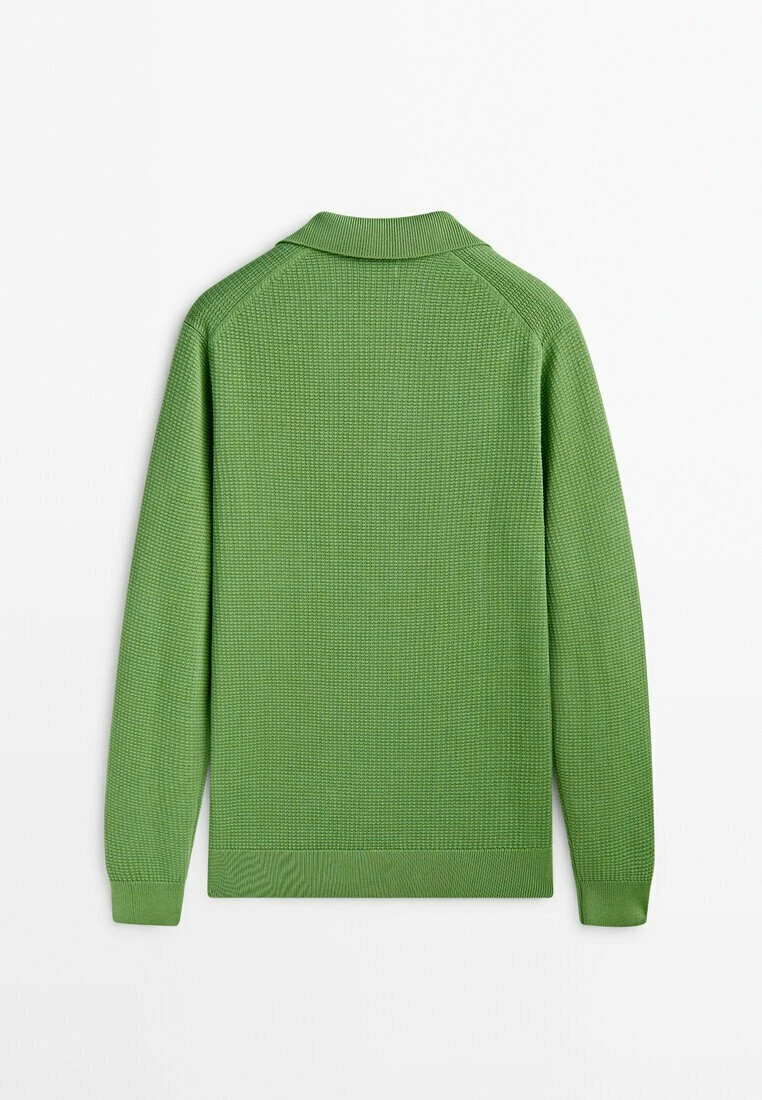 Massimo Dutti Textured - Jumper - Green 9 Massimo Dutti Textured - Jumper - Green - Image 7