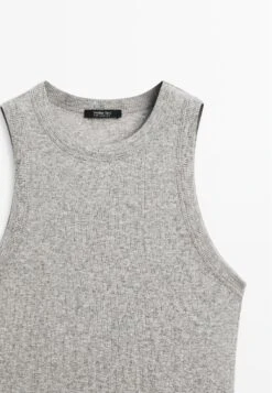 Massimo Dutti LIGHTWEIGHT HALTER NECK - Basic T-shirt - Grey -Massimo Dutti Shop b7d2a278ece448af82ec6aa4bded018a