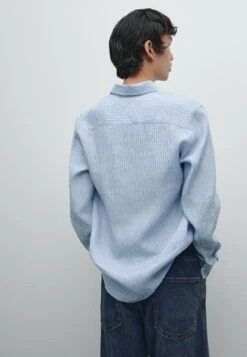 Massimo Dutti REGULAR FIT STRIPED GARMENT - Shirt - Mottled Light Blue -Massimo Dutti Shop b7e9308514c748cfbe86306eaf56cdb4