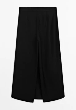Massimo Dutti LONG FLOWING - Maxi Skirt - Black -Massimo Dutti Shop b827382f9cc540138a05f23dde3f239a