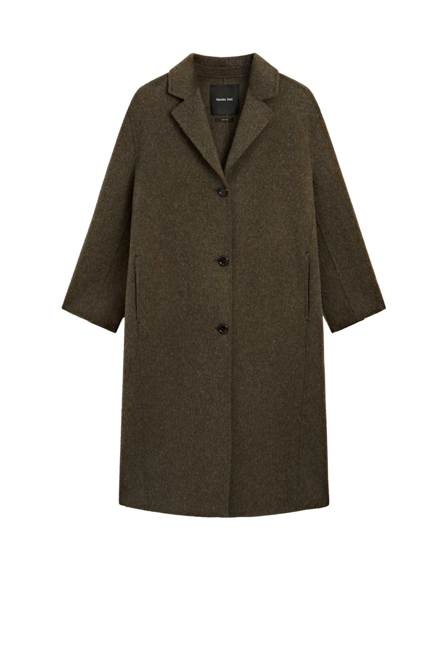 Massimo Dutti LONG BLEND - Classic Coat - Khaki 8 Massimo Dutti LONG BLEND - Classic Coat - Khaki - Image 6