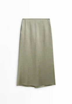 Massimo Dutti Creased-Effect Camisole Midi - A-Line Skirt -Massimo Dutti Shop b86e21673ba545f18afe55b51ee027e1