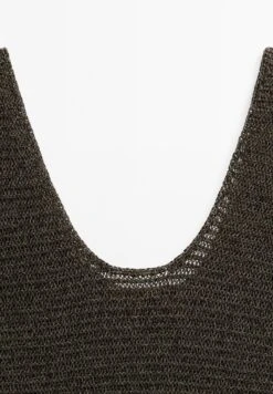 Massimo Dutti THICK STRAPS WITH ROUND NECK - Top - Mottled Dark Green 18 Massimo Dutti THICK STRAPS WITH ROUND NECK - Top - Mottled Dark Green -Massimo Dutti Shop b87888773a6544da89f84158f8d8d29f