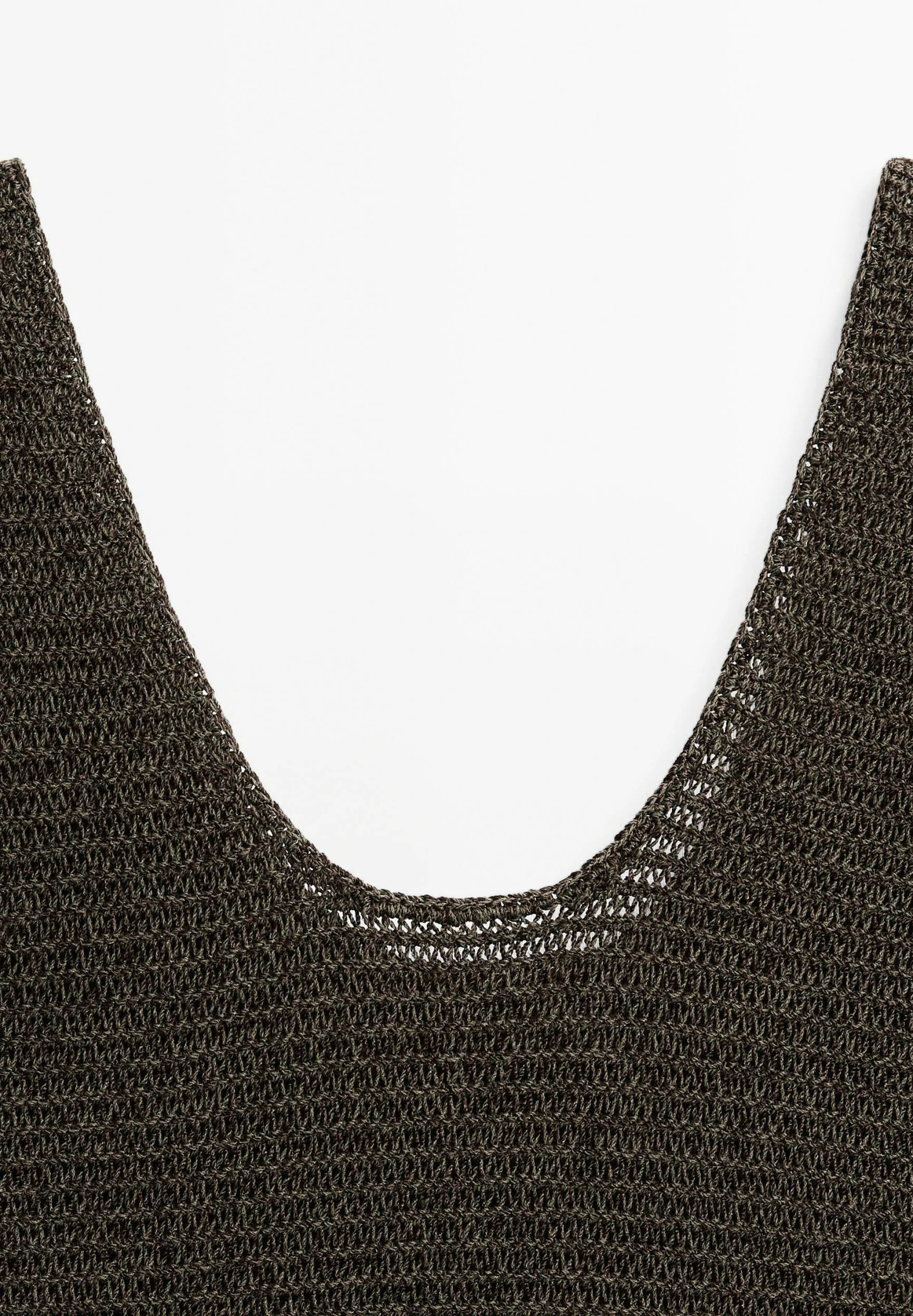 Massimo Dutti THICK STRAPS WITH ROUND NECK - Top - Mottled Dark Green 10 Massimo Dutti THICK STRAPS WITH ROUND NECK - Top - Mottled Dark Green - Image 8