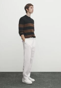 Massimo Dutti Striped Crew Neck - Jumper - Black -Massimo Dutti Shop b881a8ca3ccb4e6b8587f78a1a57fc91
