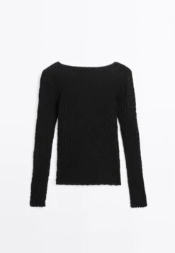 Massimo Dutti CREW NECK LONG SLEEVE TEXTURED - Long Sleeved Top - Black 19 Massimo Dutti CREW NECK LONG SLEEVE TEXTURED - Long Sleeved Top - Black -Massimo Dutti Shop b882080fb1c942b8acfa08b3ad7b6cb6