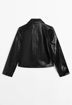 Massimo Dutti CROPPED - Leather Jacket - Black -Massimo Dutti Shop b8887dc29ac241e786ff5c562de3c284