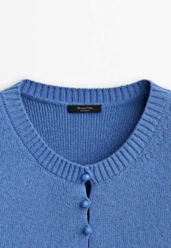 Massimo Dutti With Ceramic Buttons - Cardigan - Stone Blue Denim -Massimo Dutti Shop b88ed31ad4024d5ca1272bb467fae646
