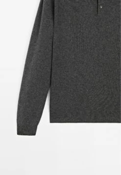 Massimo Dutti CASHMERE LONG SLEEVE POLO COLLAR - Long Sleeved Top - Grey -Massimo Dutti Shop b8a5e29bc8024c739756d5b4ea8dd0ba