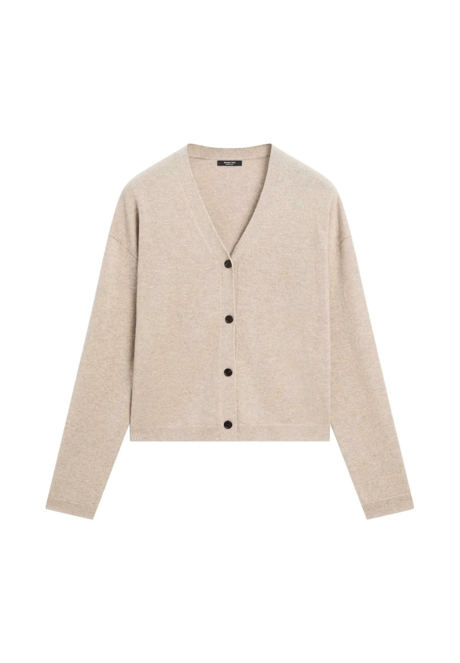 Massimo Dutti V-NECK BUTTONED KNIT - Cardigan - Brown 12 Massimo Dutti V-NECK BUTTONED KNIT - Cardigan - Brown - Image 10