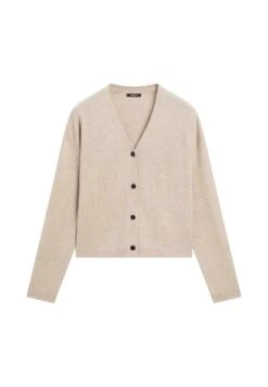 Massimo Dutti V-NECK BUTTONED KNIT - Cardigan - Light Brown -Massimo Dutti Shop b8b6968598484b8891423ca2166567fb