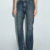 Massimo Dutti HIGH-WAIST WITH TURN-UP HEMS - Bootcut Jeans - Dark Blue -Massimo Dutti Shop b8f106b1052f4137a48c9ffb20c564ec