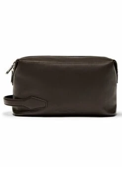 Massimo Dutti Toiletry With Zip- Wash Bag - Brown
