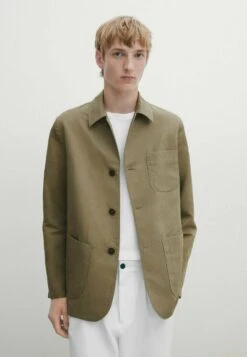 Massimo Dutti And Blend Twill- Summer Jacket - Beige
