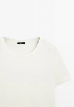 Massimo Dutti REGULAR FIT WITH COLLAR DETAIL - Basic T-shirt - Beige 20 Massimo Dutti REGULAR FIT WITH COLLAR DETAIL - Basic T-shirt - Beige -Massimo Dutti Shop b91bed185358406e925cdf2b9bfe352d