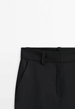 Massimo Dutti Blend Straight- Trousers - Black -Massimo Dutti Shop b95b4cb202aa48399b3525d1008b66bf