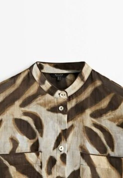 Massimo Dutti Animal Print - Button-Down Blouse - Brown -Massimo Dutti Shop b9754c7171564d2b905de3f43e1231cc