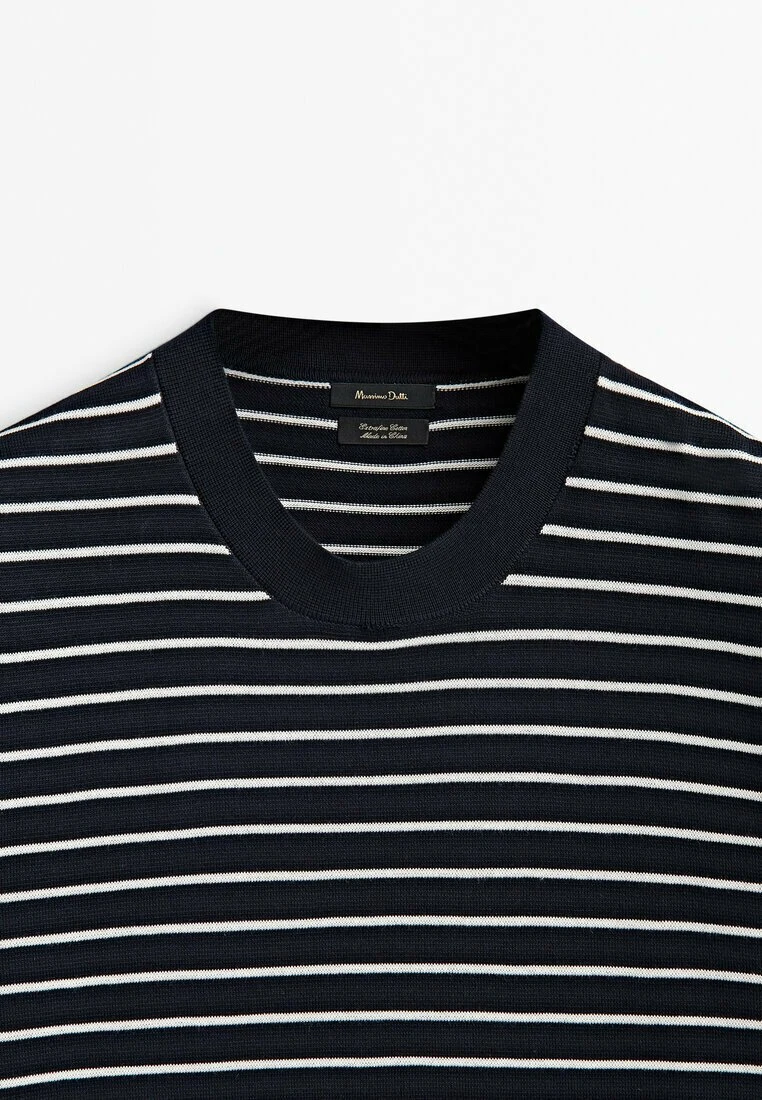 Massimo Dutti Striped Milano - Print T-Shirt - Dark Blue Denim 11 Massimo Dutti Striped Milano - Print T-Shirt - Dark Blue Denim - Image 9