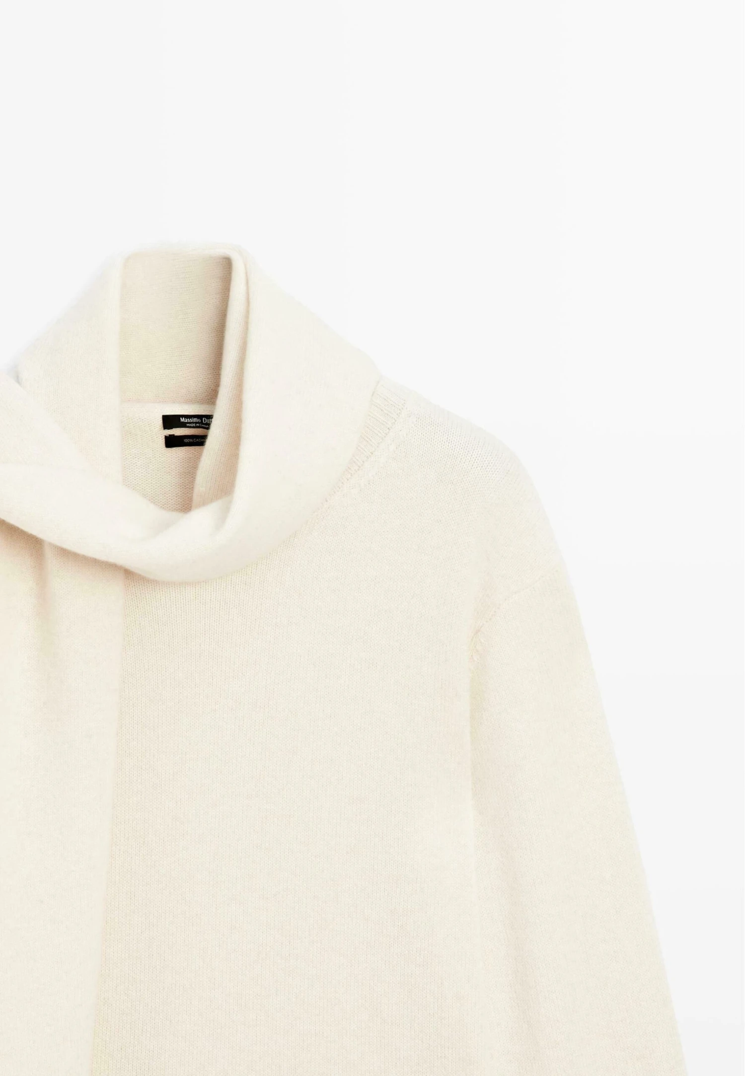 Massimo Dutti SCARF NECK WITH LONG SLEEVES - Jumper - Beige 7 Massimo Dutti SCARF NECK WITH LONG SLEEVES - Jumper - Beige - Image 5