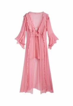 Massimo Dutti Studio Long Airy With Ruffles - Maxi Dress -Massimo Dutti Shop ba06a7a251434560aa9c1df22eba0deb