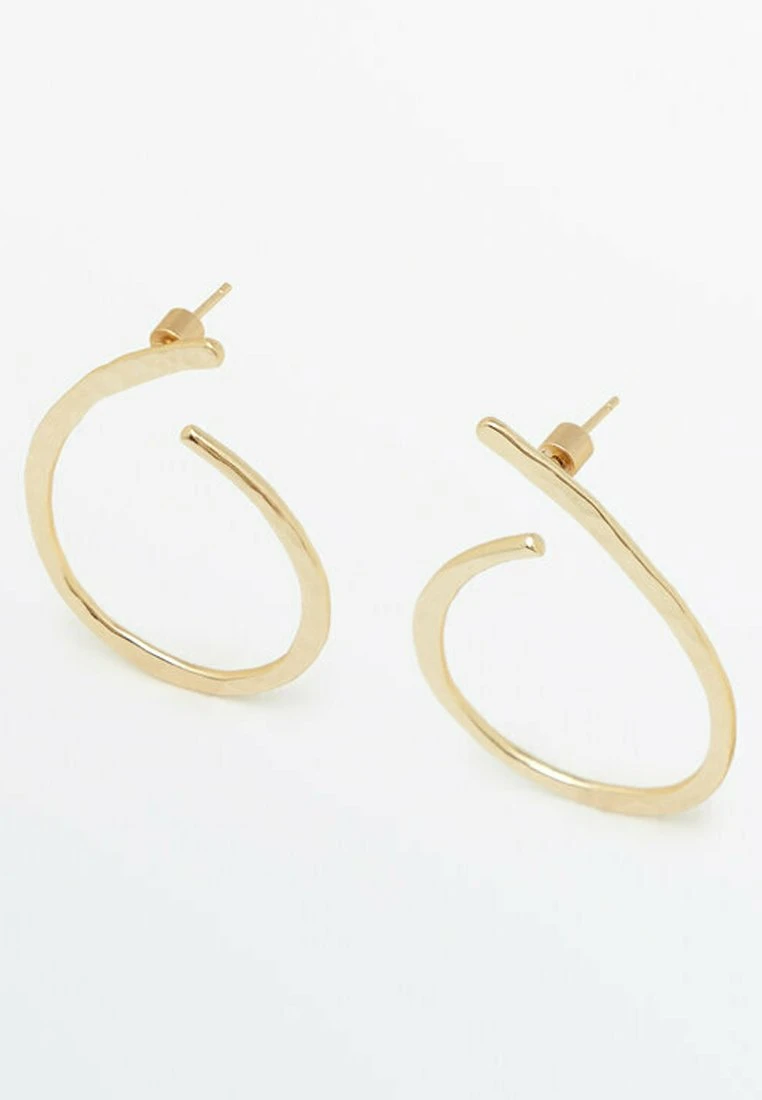 Massimo Dutti Plated Textured Oval - Earrings - Gold Coloured 4 Massimo Dutti Plated Textured Oval - Earrings - Gold Coloured - Image 2