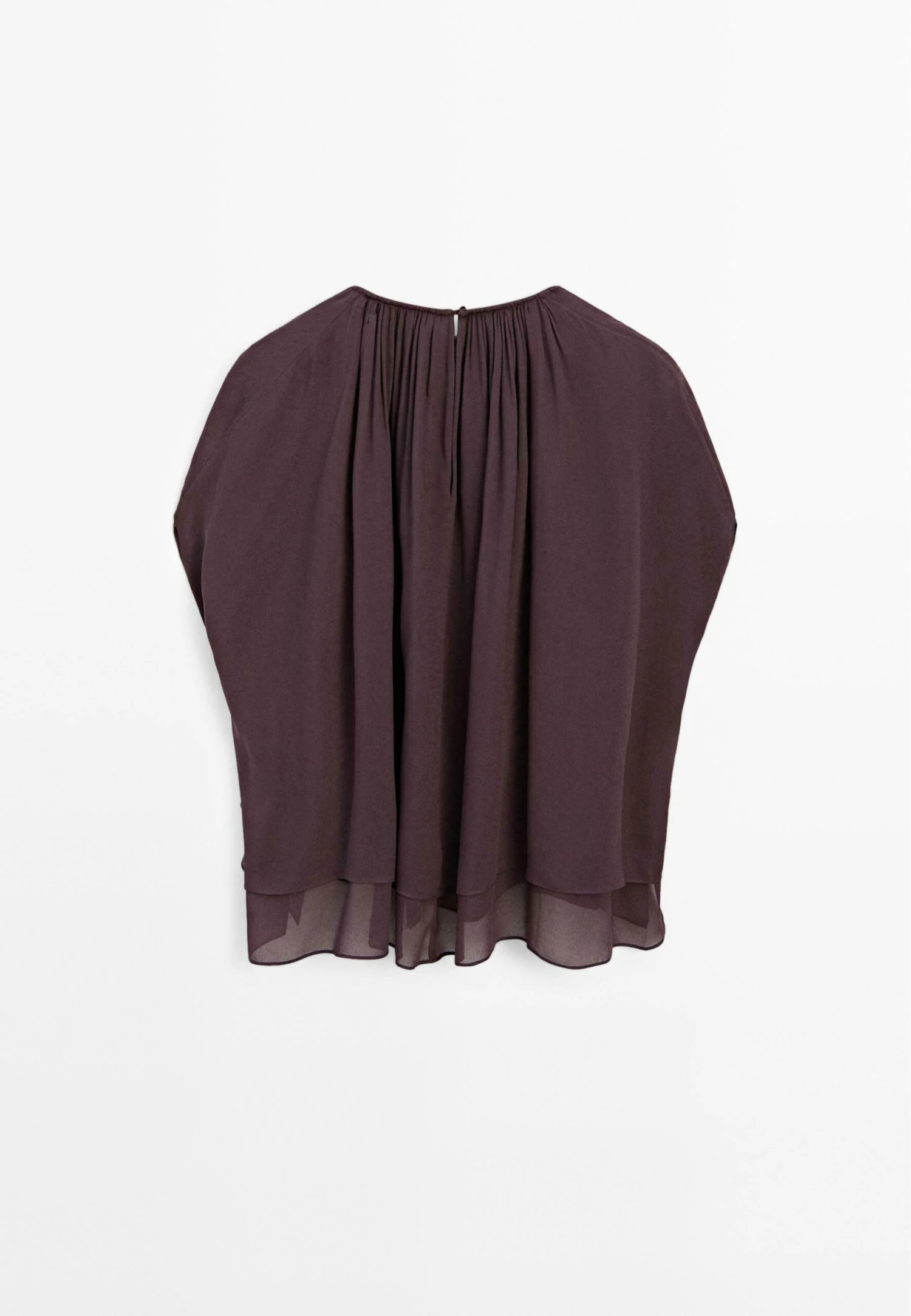 Massimo Dutti SHORT DOUBLE-LAYER CAPE - Blouse - Mottled Lilac 8 Massimo Dutti SHORT DOUBLE-LAYER CAPE - Blouse - Mottled Lilac - Image 6