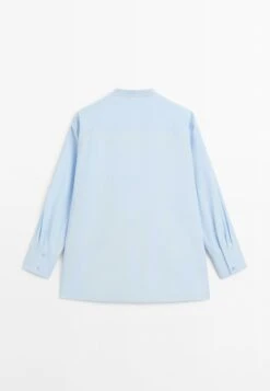 Massimo Dutti GARMENT WITH STAND COLLAR AND BIB - Button-down Blouse - Light Blue 16 Massimo Dutti GARMENT WITH STAND COLLAR AND BIB - Button-down Blouse - Light Blue -Massimo Dutti Shop ba49734b09dc486184c95f76ca9bc2eb
