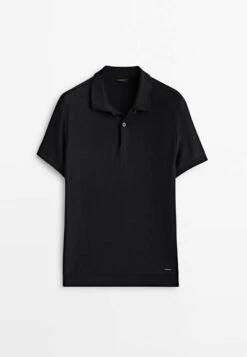 Massimo Dutti Textured Short Sleeve - Polo Shirt - Black 23 Massimo Dutti Textured Short Sleeve - Polo Shirt - Black -Massimo Dutti Shop bab4e7add3a645e7942165dc853b3534