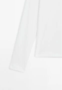 Massimo Dutti INTERLOCK LONG SLEEVE - Long Sleeved Top - White -Massimo Dutti Shop bae682ff39a8409580deb9b5510840de