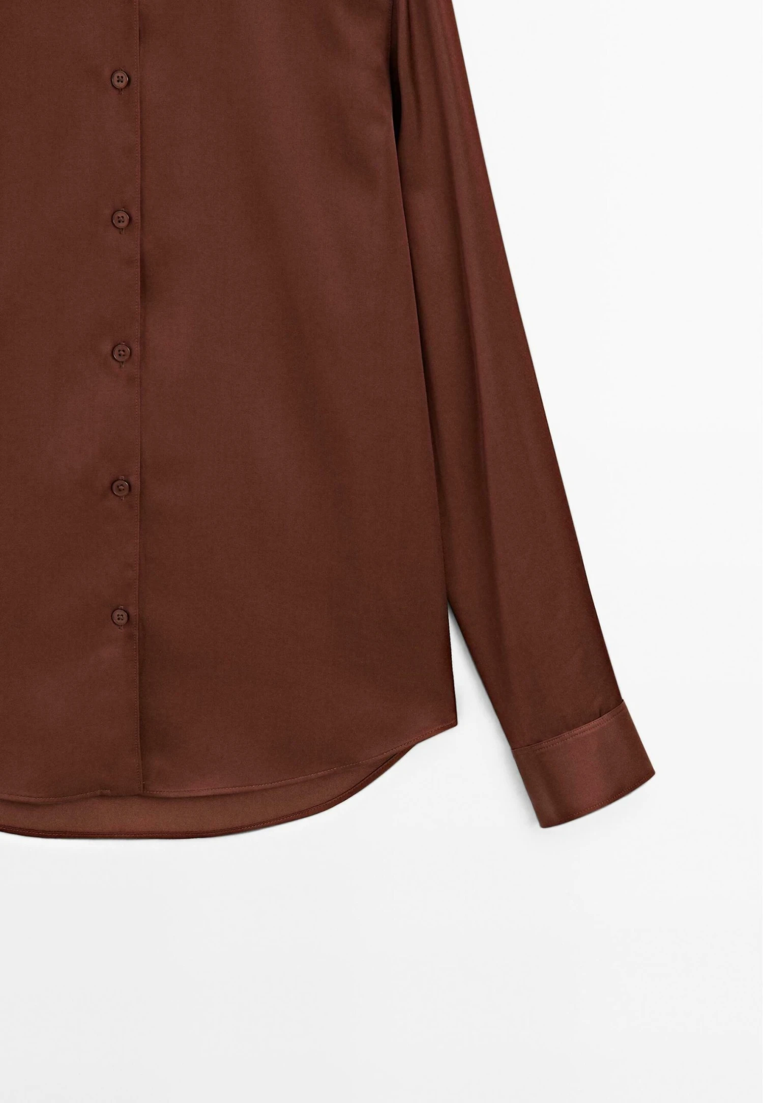 Massimo Dutti FLOWING SATIN LONG SLEEVE - Button-down Blouse - Brown 11 Massimo Dutti FLOWING SATIN LONG SLEEVE - Button-down Blouse - Brown - Image 9