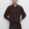 Massimo Dutti MERINO POLO COLLAR LONG SLEEVE - Long Sleeved Top - Bordeaux -Massimo Dutti Shop bafb45299b71492cbea9b5f91dd47ba5