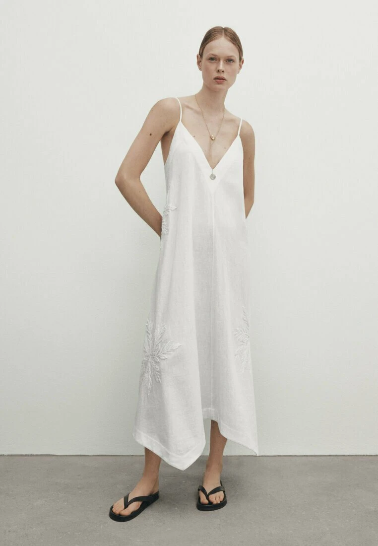 Massimo Dutti StrappyWith Embroidery - Day Dress 4 Massimo Dutti StrappyWith Embroidery - Day Dress - Image 2