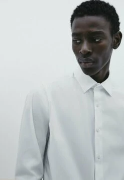 Massimo Dutti Studio Stretchy - Formal Shirt - White -Massimo Dutti Shop bb2369a561204fe383234472b75c56d1