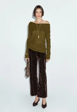 Massimo Dutti OFF-THE-SHOULDER - Jumper - Green -Massimo Dutti Shop bb3c0851b1bb41d59666d235a14ca711