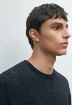 Massimo Dutti DENIM-EFFECT CREW NECK - Jumper - Dark Blue -Massimo Dutti Shop bb57504a12b745d3b3c437c2b4acf0db