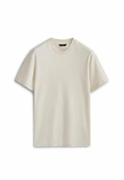 Massimo Dutti Short Sleeve - Basic T-Shirt - Beige -Massimo Dutti Shop bb7bd407c4a043c7b581d7d6da632887